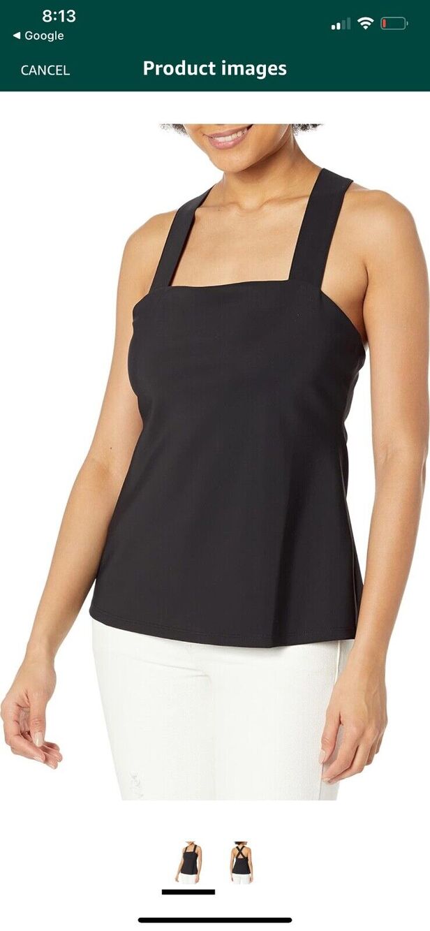Theory crossback top Deep Ocean Womens small (b5)